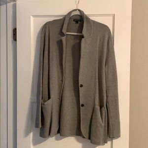 Grey J Crew Factory Sweater Blazer